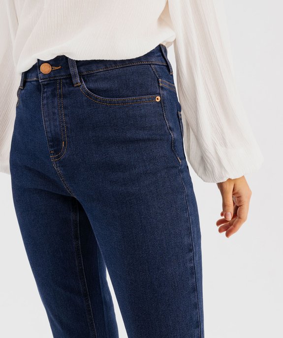 Jean Regular taille haute en denim stretch femme - Longueur L30 vue3 - GEMO(FEMME PAP) - GEMO