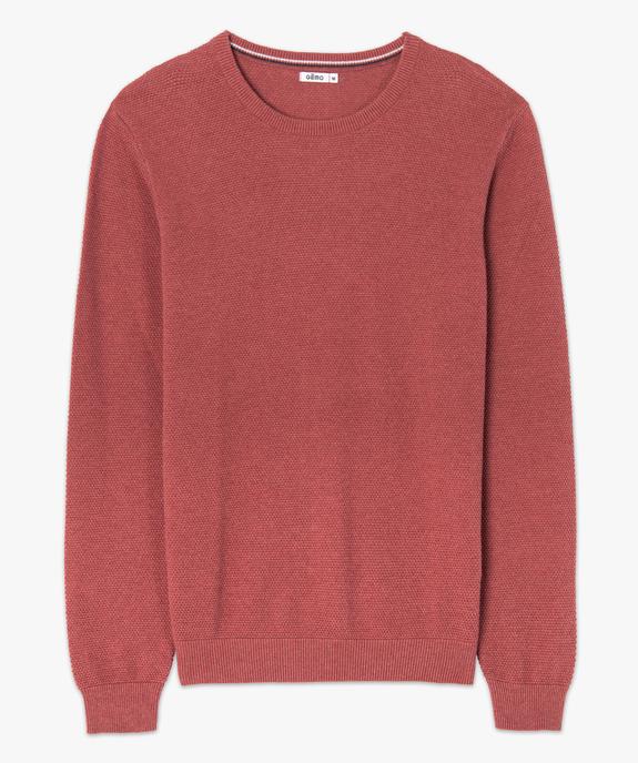 Pull homme en maille texturée vue4 - GEMO (HOMME) - GEMO