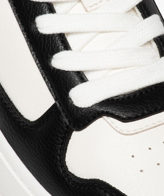 Baskets femme unies à semelle épaisse avec lacets contrastants vue6 - GEMO 4G FEMME - GEMO