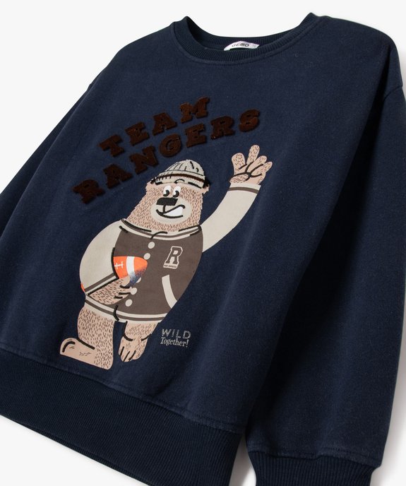 Sweat en molleton doux imprimé garçon vue3 - GEMO (ENFANT) - GEMO