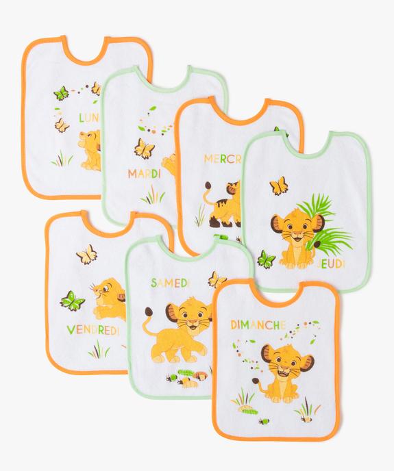 Bavoir bébé semainier en éponge imprimé Le Roi Lion - Disney (lot de 7) vue1 - DISNEY BABY - GEMO