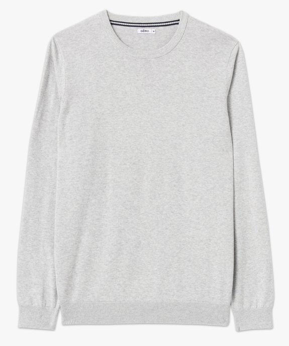 Pull à col rond en coton homme vue4 - GEMO (HOMME) - GEMO