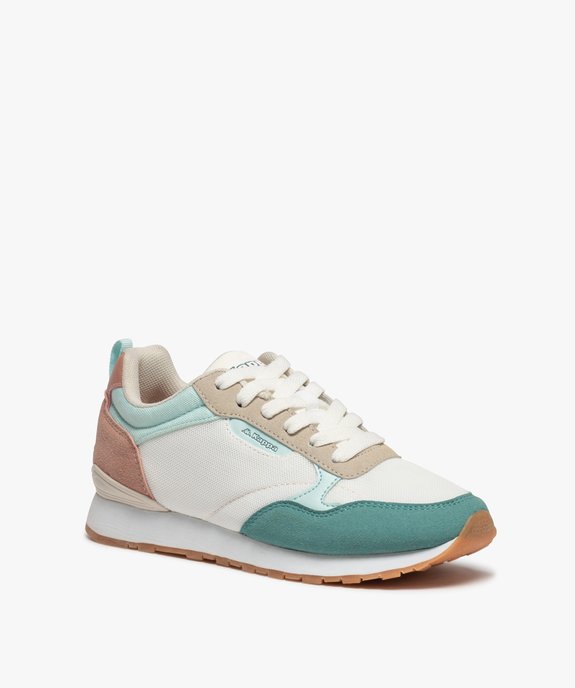 Baskets femme colorées toile et suédine – Kappa Electraw vue2 - KAPPA - GEMO
