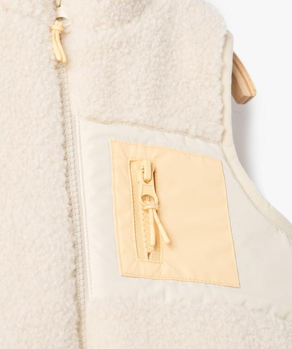 Gilet sans manches en maille sherpa bébé garçon vue3 - GEMO(BEBE DEBT) - GEMO