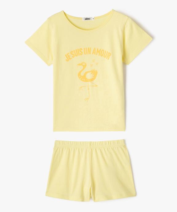 Pyjashort avec motif animal fille vue1 - GEMO (ENFANT) - GEMO
