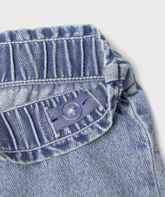 Jean léger coupe ample avec taille ajustable bébé fille vue3 - GEMO(BEBE DEBT) - GEMO