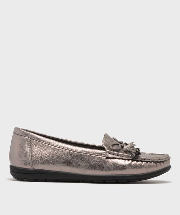 Mocassins femme dessus souple et uni à détails strass vue1 - G'FLEX - GEMO