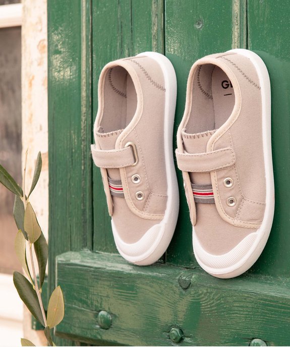 Baskets garçon en toile unie et bout renforcé vue6 - GEMO (ENFANT) - GEMO