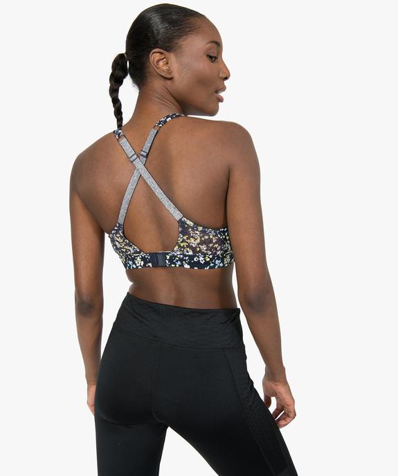 Soutien-gorge de sport push-up – Maintien moyen vue3 - GEMO(HOMWR FEM) - GEMO