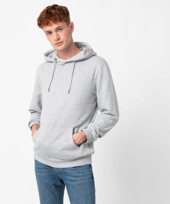 Sweat homme molletonné à capuche vue2 - GEMO (HOMME) - GEMO