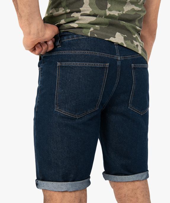 Bermuda en jean homme coupe droite vue2 - GEMO (HOMME) - GEMO