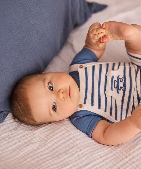 Ensemble 2 pièces bébé garçon salopette en maille et body - LuluCastagnette vue7 - LULUCASTAGNETTE - GEMO