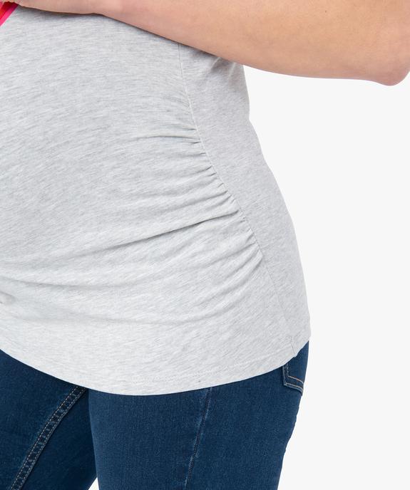Tee-shirt de grossesse imprimé vue5 - GEMO (MATER) - GEMO