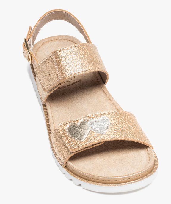 Sandales fille à brides irisées avec scratch vue5 - GEMO (ENFANT) - GEMO