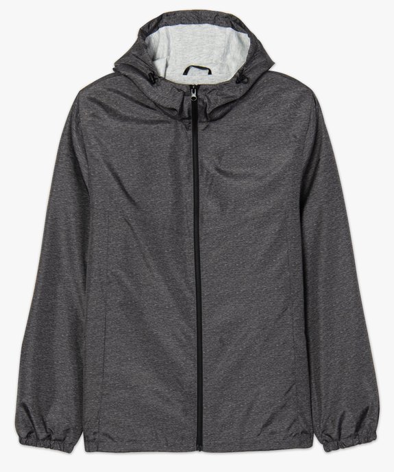 Blouson homme coupe-vent à capuche doublé jersey vue4 - GEMO (HOMME) - GEMO