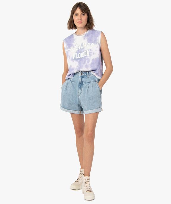 Débardeur femme esprit tie and dye – Camps United vue5 - CAMPS UNITED - GEMO