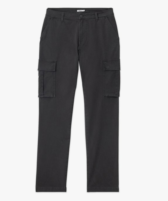Pantalon cargo en coton stretch homme vue4 - GEMO 4G HOMME - GEMO