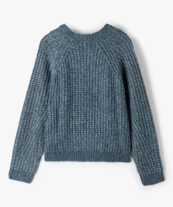 Pull fille en grosse maille - LuluCastagnette   vue3 - LULUCASTAGNETTE - GEMO