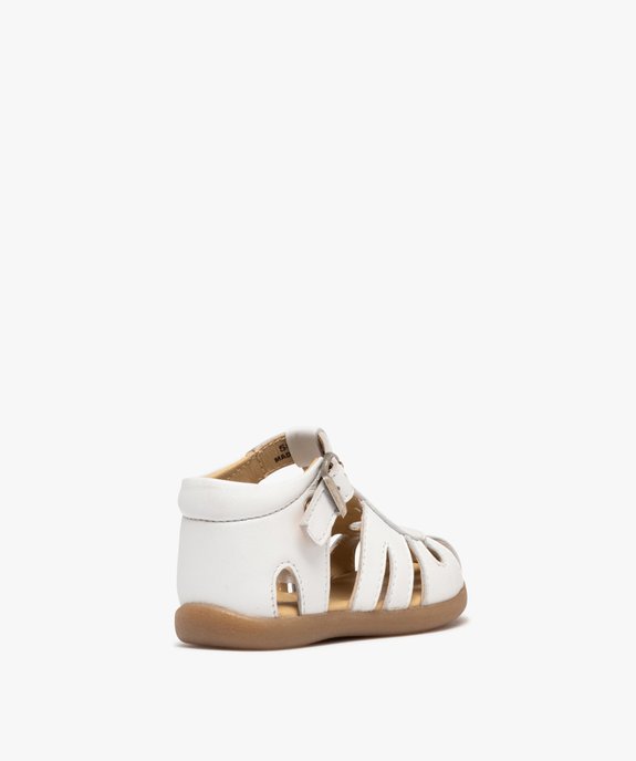 Chaussures premiers pas en cuir ajouré et à boucle bébé fille - NA! vue4 - NA! - GEMO