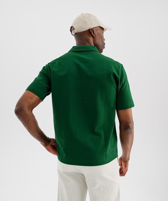 Polo manches courtes à col zippé homme vue3 - GEMO 4G HOMME - GEMO