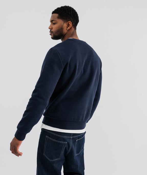 Sweat en molleton doux imprimé homme vue3 - GEMO 4G HOMME - GEMO