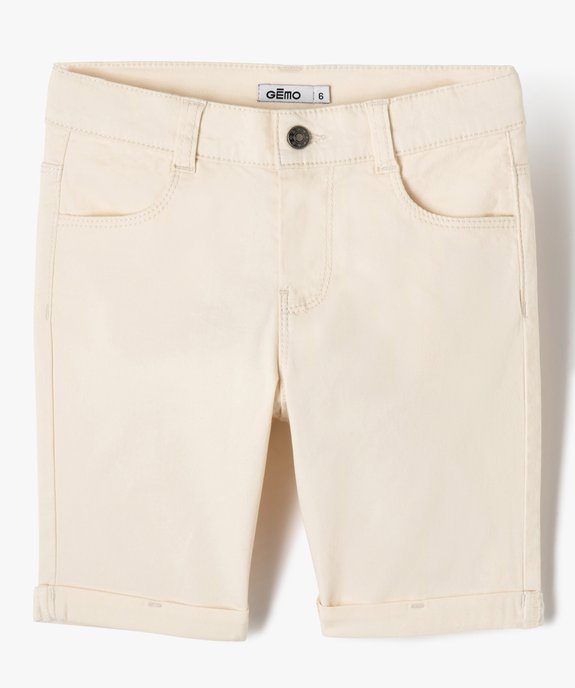 Bermuda en coton léger fille vue1 - GEMO 4G FILLE - GEMO