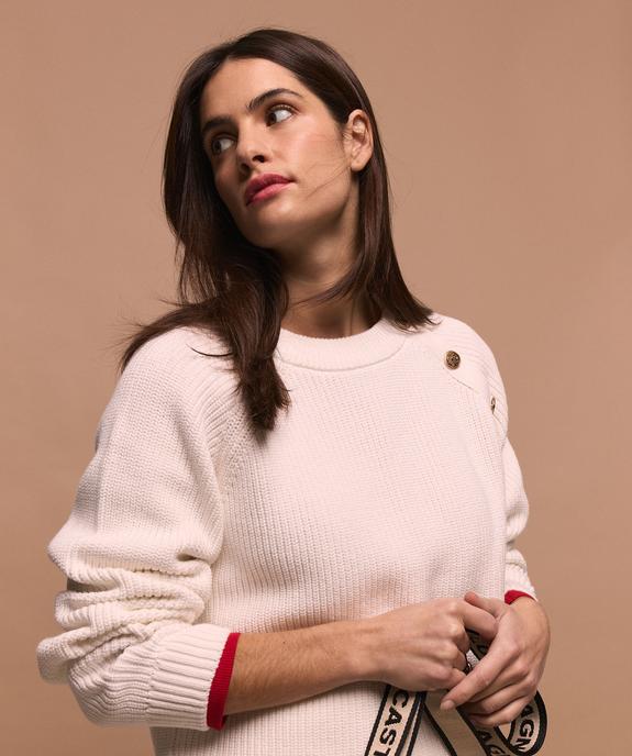 Pull en côtes perlées esprit marinière femme - LuluCastagnette vue5 - LULU CASTAGNETTE GEMO FOR GOOD - GEMO