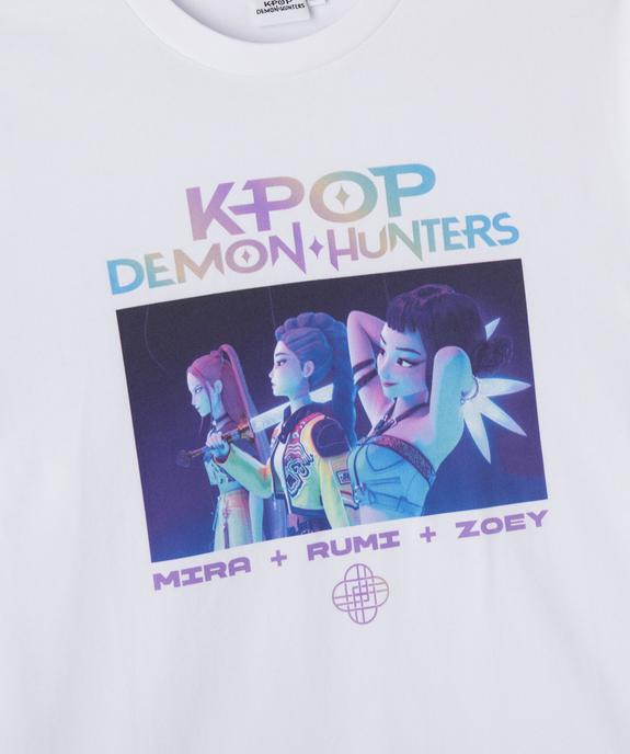 Tee-shirt manches courtes motif Huntrix fille - K-Pop Demon Hunters vue2 - KPOP DEMON HUNTERS - GEMO