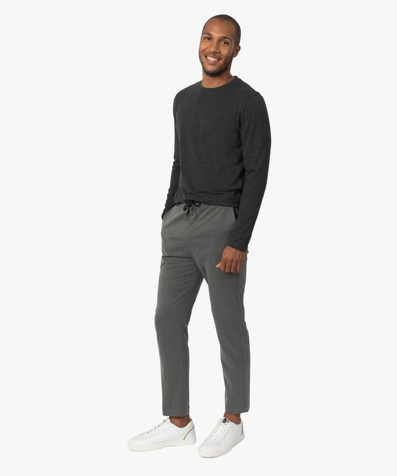Tee-shirt à manches longues et col rond homme vue5 - GEMO 4G HOMME - GEMO
