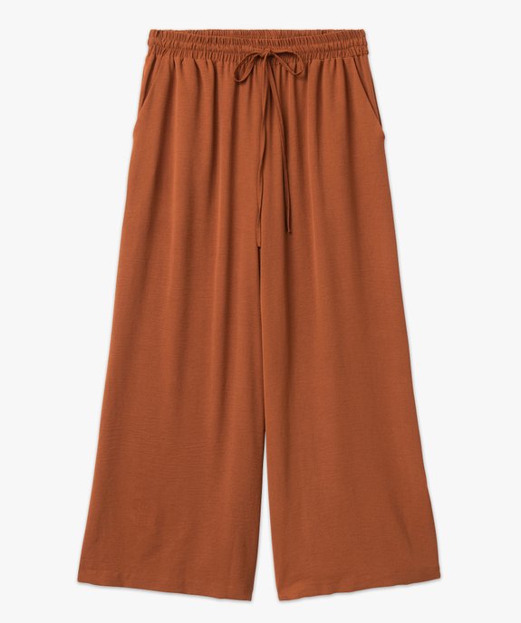 Pantalon ample avec ceinture élastique femme grande taille vue4 - GEMO (G TAILLE) - GEMO