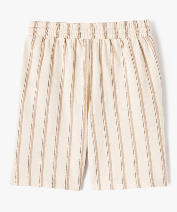 Bermuda à rayures et ceinture élastique garçon vue3 - GEMO (ENFANT) - GEMO