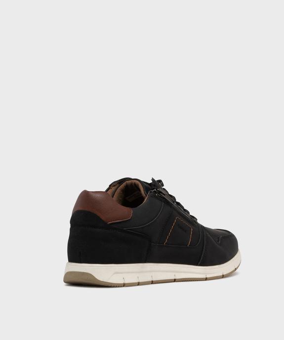 Baskets de ville à lacets et zip homme vue4 - URBAN STEPS - GEMO