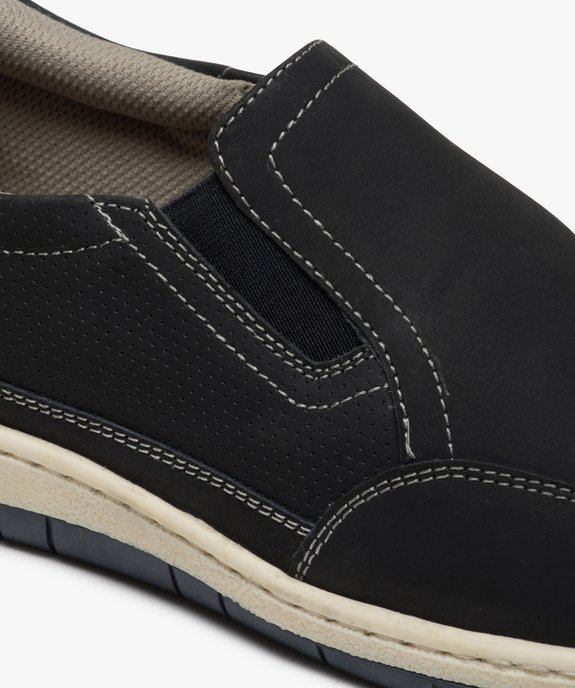 Chaussures bateau homme dessus cuir perforé – Terre de Marins vue6 - TERRE DE MARINS - GEMO