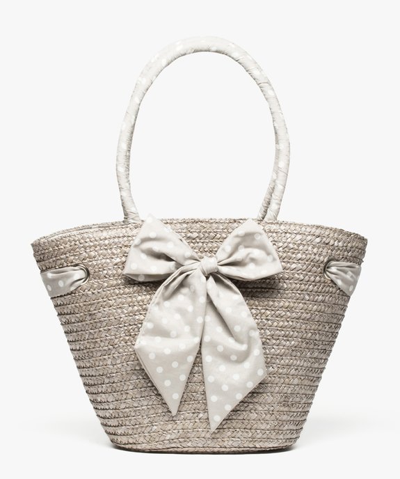 Sac cabas en paille avec motifs à pois vue1 - GEMO (ACCESS) - GEMO