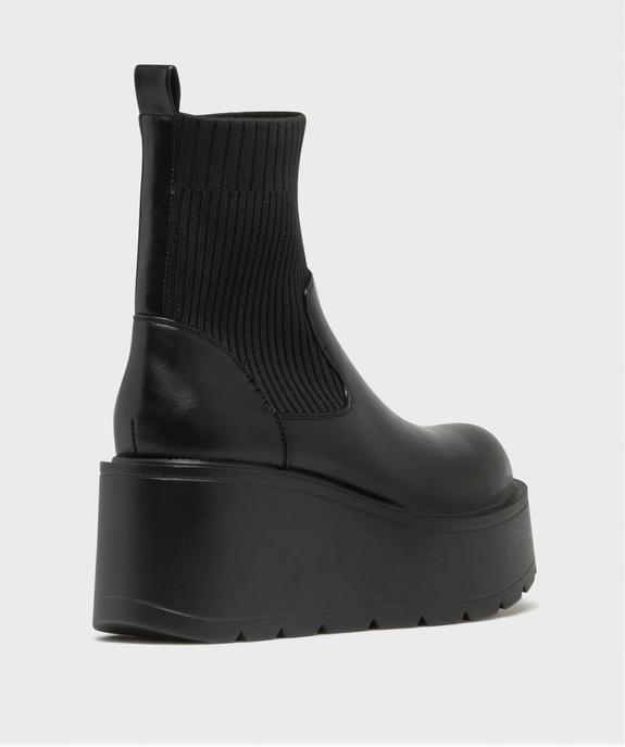 Boots avec tige chaussette et semelle plateforme femme - 5 Miles - 5 MILES Boots avec tige chaussette et semelle plateforme femme - 5 Miles vue5 - 5 MILES - GEMO