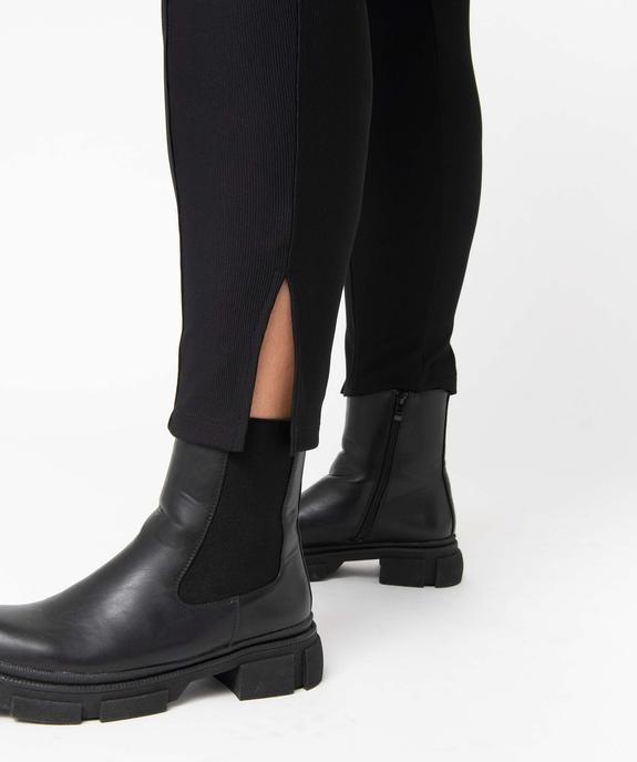 Pantalon femme grande taille en maille côtelée vue2 - GEMO (G TAILLE) - GEMO