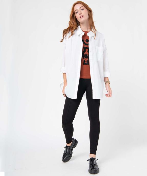 Leggings femme en maille Milano avec braguette surpiquée vue5 - GEMO(FEMME PAP) - GEMO
