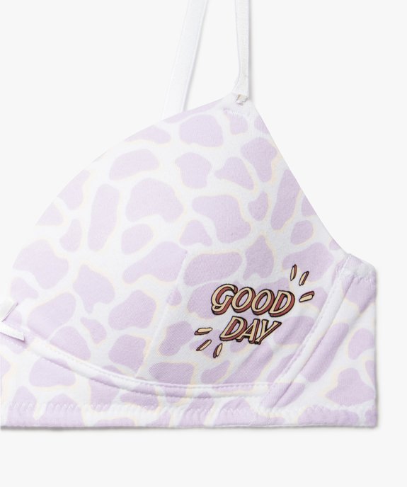 Soutien-gorge fille avec bonnets paddés  vue2 - GEMO 4G FILLE - GEMO