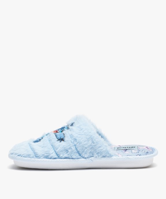 Chaussons femme mules plates à poils doux Stitch - Disney vue3 - LILO & STITCH - GEMO