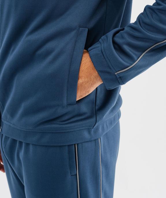 Sweat de sport zippé avec liserés réfléchissants homme vue2 - GEMO 4G HOMME - GEMO