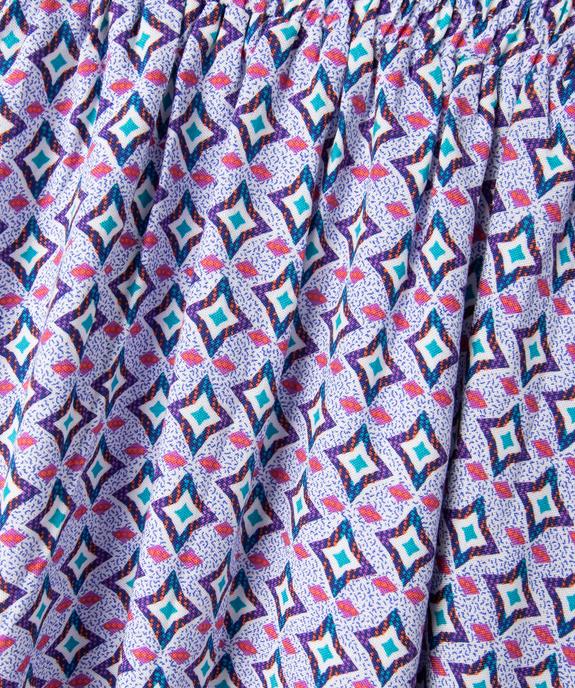 Jupe patineuse en viscose fluide imprimée fille vue2 - GEMO 4G FILLE - GEMO