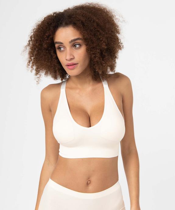 Brassière de sport femme avec bretelles croisées dans le dos vue2 - GEMO(HOMWR FEM) - GEMO