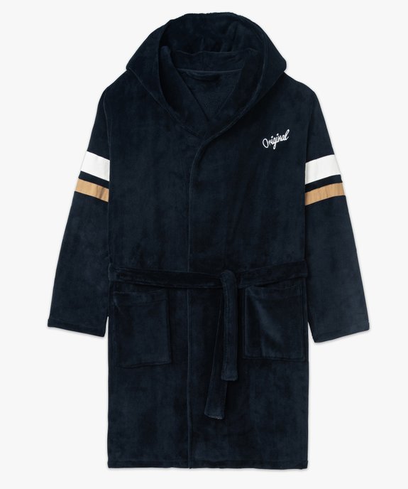 Robe de chambre en velours à capuche homme vue4 - GEMO(HOMWR HOM) - GEMO