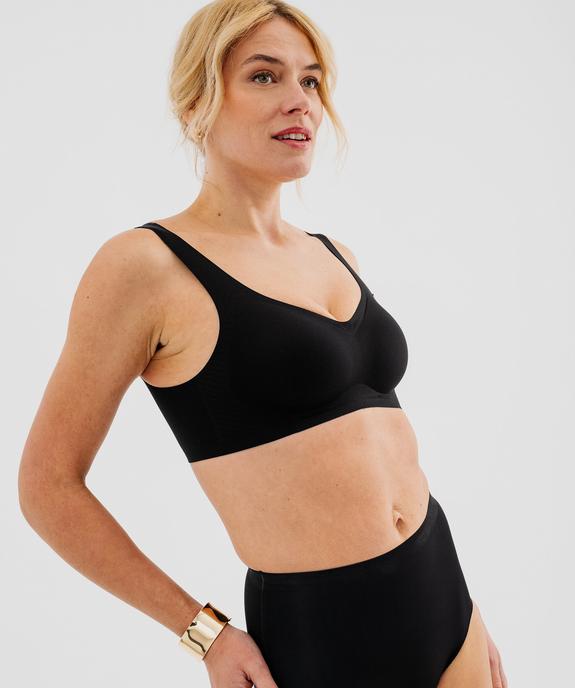 Soutien-gorge triangle en microfibre avec mousses amovibles femme vue1 - GEMO(HOMWR FEM) - GEMO