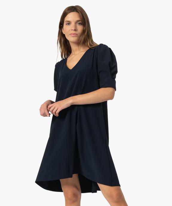Robe femme forme trapèze à manches courtes vue1 - GEMO(FEMME PAP) - GEMO