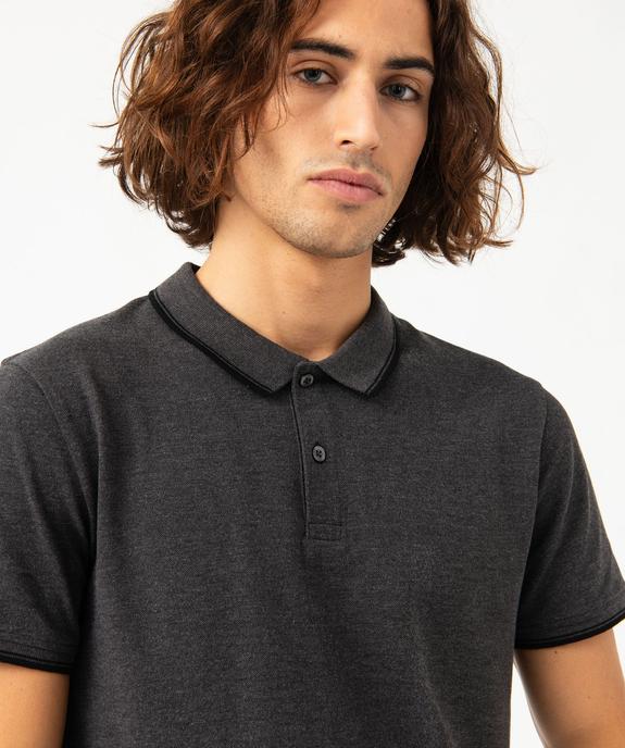 Polo à manches courtes et finitions fantaisie homme vue2 - GEMO 4G HOMME - GEMO