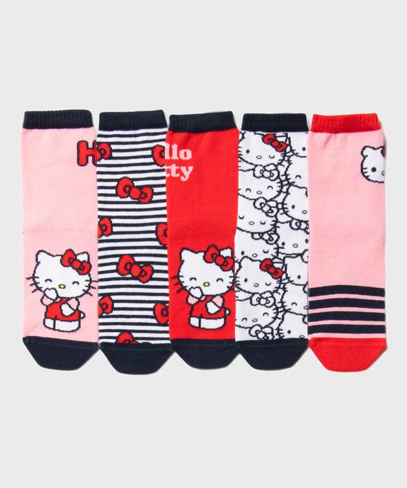 Chaussettes hautes à motifs fille (lot de 5) - Hello Kitty vue1 - HELLO KITTY - GEMO