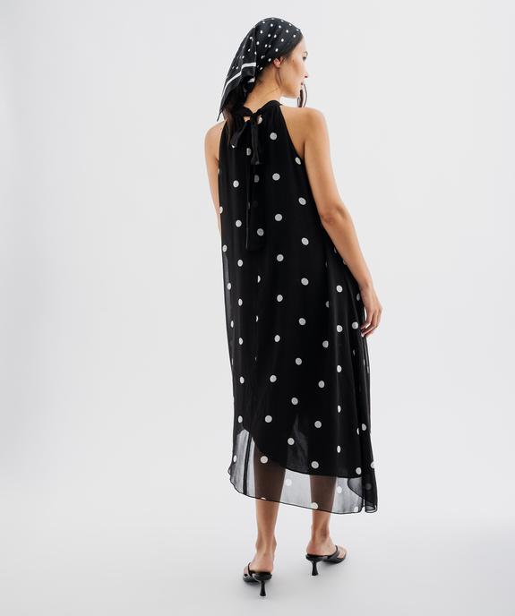 Robe longue sans manches asymétrique à pois femme vue4 - GEMO(FEMME PAP) - GEMO