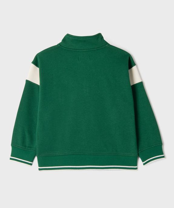 Sweat en molleton doux à col montant zippé garçon vue3 - GEMO 4G GARCON - GEMO
