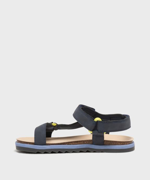 Sandales à scratch unies garçon - 5 Miles vue3 - 5 MILES - GEMO